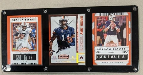 AUBURN TIGERS 3 CARD PLAQUE CAM NEWTON NICK MARSHALL JARRETT STIDHAM Cover