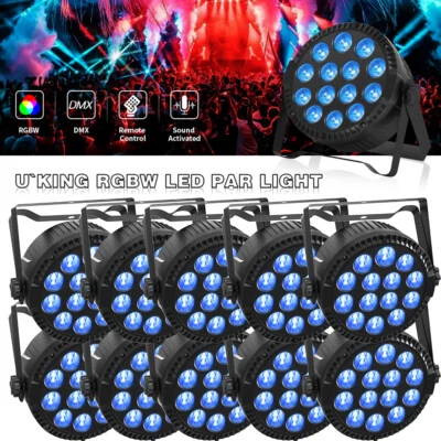 150W RGBW Par Can Light 14LED DMX512 DJ Party Disco Stage Beam Wall Wash Light - Image 1 of 4