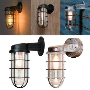 Lámpara de pared jaula mampara búnker vintage luces aplique lámpara arriba abajo accesorio Reino Unido - Imagen 1 de 44