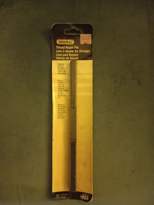 General Tools 177-1 Carbon Steel Black Oxide Double Thread Repair File NEW  USA - Image 1 of 2