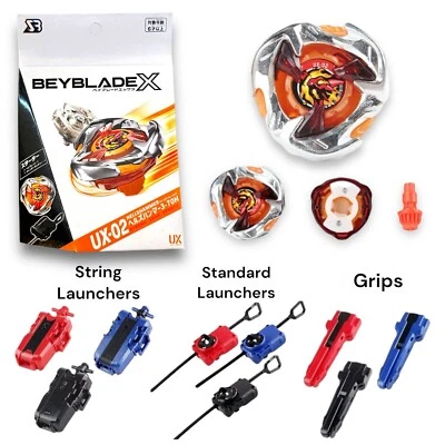 BEYSUPER X UX-02 Hellshammer 3-70H Latest Beyblade with Launcher Grip & Arena Option (UK)