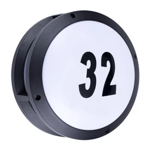 5W LED Wandleuchte mit Hausnummernschild Hausnummernleuchte Wandlampe Ø 26cm - Bild 1 von 3