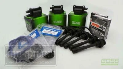 FITS Mitsubishi PAJERO NL-NM-NP 6G74 3.5L V6 SPARK PLUGS ROCKERCOVER COILS LEADS - image 1 of 4