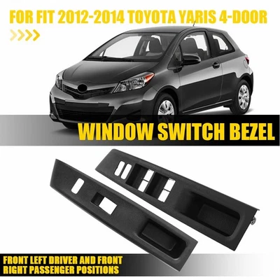 Panel bisel interruptor ventana delantera izquierda y derecha apto para Toyota Yaris 2012 2013-2014 Foto 1 de 4