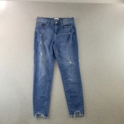 Nicole Miller Jeans Women's Sz 6 Soho Ankle Skinny Med Wash Normcore Cute Trendy - Image 1 of 4