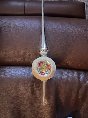 INGE-GLAS 复古树顶 11 英寸 1940 年代水星手工吹制玻璃上衣 — 第 1/4 张图片