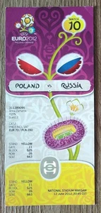 TICKET UEFA Euro 2012 Poland - Russia Match 10 in Warsaw # 663 - Picture 1 of 1