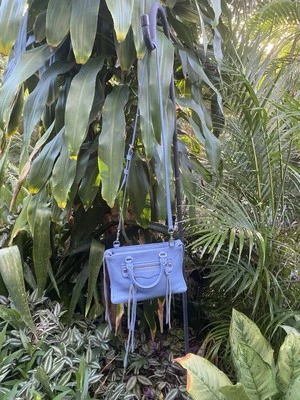REBECCA MINKOFF  Micro “Regan” Satchel Handbag/Crossbody in Cornflower Blue  EUC - Image 1 of 4