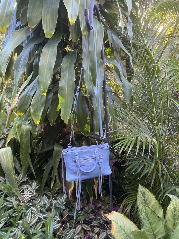REBECCA MINKOFF  Micro “Regan” Satchel Handbag/Crossbody in Cornflower Blue  EUC - Image 1 of 4