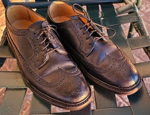 Florsheim Imperial Longwing Oxford Shoes Black Leather Mens  Size 10.5 D - Picture 1 of 7
