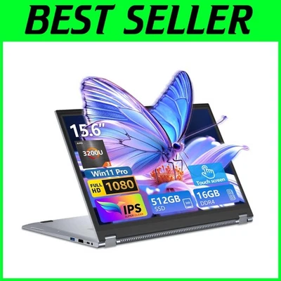 Backlit Keyboard 360° Rotating Touch Screen Laptop 16GB RAM - Image 1 of 4