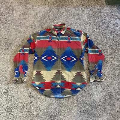 Camisa de franela azteca del suroeste de Woolrich de colección para mujer talla mediana M Foto 1 de 4