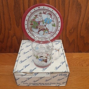 Princess House # 2548 Stück Santa Tasse & Plätzchen Teller Set in Box - Bild 1 von 7