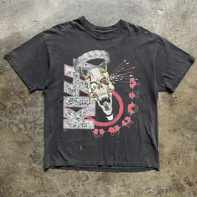 Camisa De Colección Kiss Unholy XL 1992 Hanes Banda de Puntada Única Camiseta Calavera Rara Foto 1 de 4
