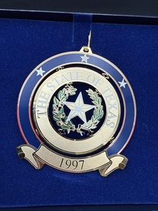 Vintage 1997 Texas State Capitol Ornament STATE SEAL OF TEXAS W/ Box GREAT  - Picture 1 of 4