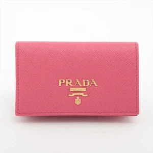 Prada Saffiano Metal 1MC122 Leather Card Case Pink - Picture 1 of 8