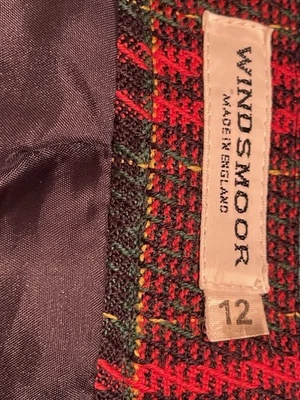 Vantage WINDSMOOR  TARTAN Check PENCIL Skirt-with Pocket- Women’s U.K-12”-EUR-38 - Image 1 of 4