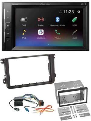 Pioneer DAB MP3 2DIN Bluetooth USB Autoradio für Skoda Fabia Octavia II Rapid Ro - Bild 1 von 4