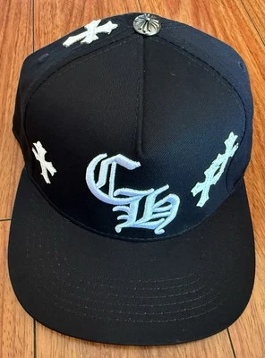 Chrome Hearts Hollywood USA One Size Trucker Hat Cap Leather Cross black - Image 1 of 4