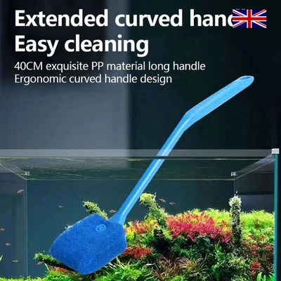 Fish Tank Cleaning Kit Brush Cleaner Glass Long Handle Algae Scraper Aquarium - Image 1 of 4