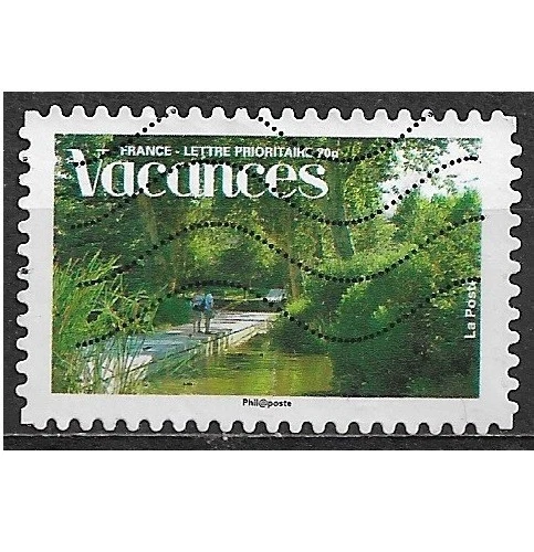 Timbre Obl. YT 4190 AA 169  Vacances au vert Jardin  2008 - Photo 1/1