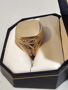 Vintage 14 Karat Gelbgold russischer Siegelring Größe 10,5 6,3 gr. - Bild 1 von 7