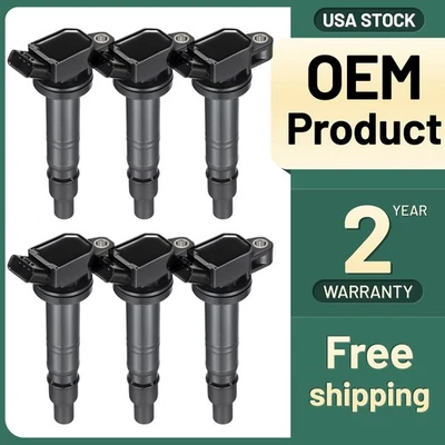 Set of 6 Ignition Bobinas Pack UF495 For 2010 Toyota 4Runner 2.7L L4 Foto 1 de 4