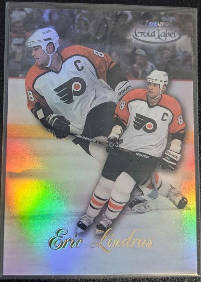1998-99 TOPPS GOLD LABEL BLACK VARIANT #13 ERIC LINDROS FLYERS MINT! - Image 1 of 2