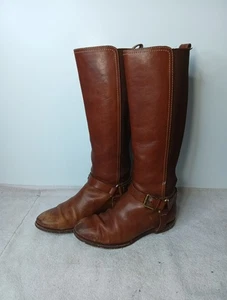Ralph Lauren Marion Mujer Cuero Marrón Claro Botas de Montar Altas Talla 7B T16 - Imagen 1 de 21