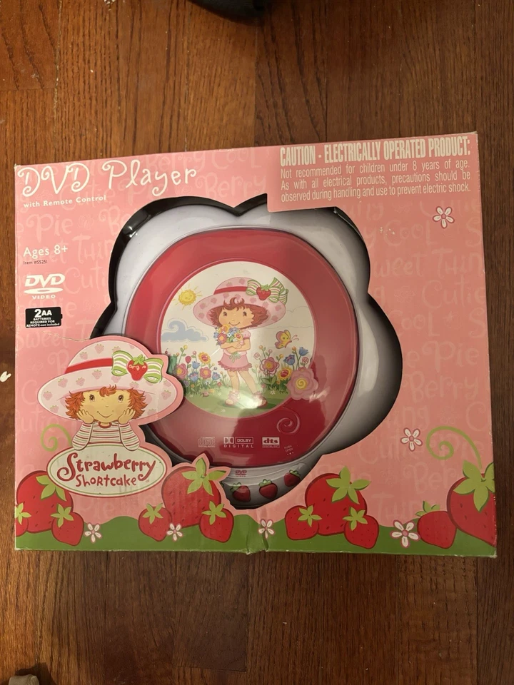 Vintage Strawberry Shortcake Color DVD Player w/ Remote 2005 Brand New In Box - Image 1 of 4