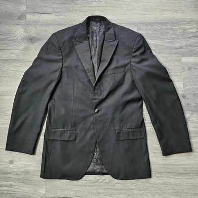 Calvin Klein Worsted Wool Blazer Jacket Men's Size 38 Long Black Great Condition - Image 1 of 4