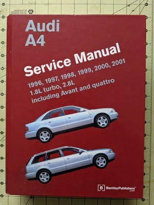 Manual de servicio Audi A4 1996-2001 1,8 L turbo, 2,8 L, incluye Avant y Quattro Foto 1 de 3