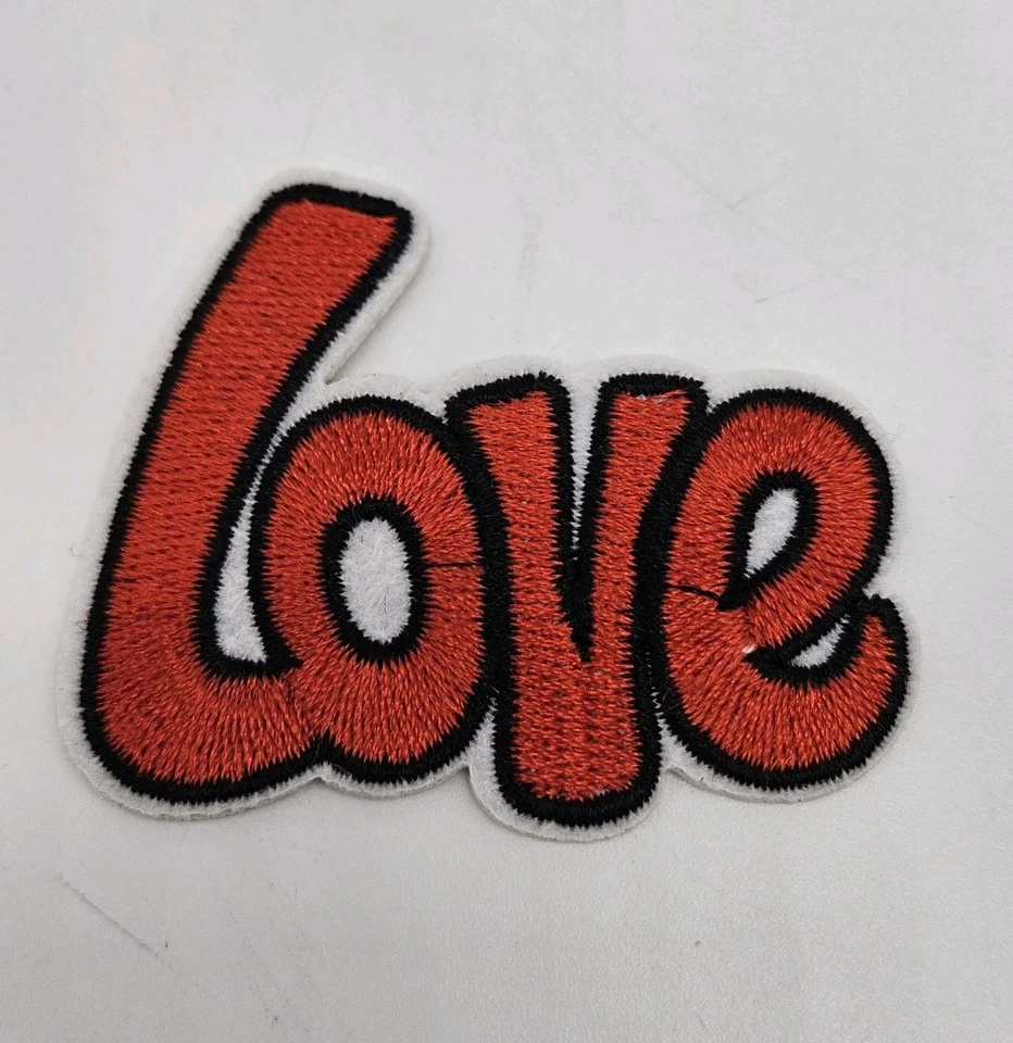 Red Love Patch - Embroidered Iron On Patches 2.25" x 1.75" PB22 - Image 1 of 2