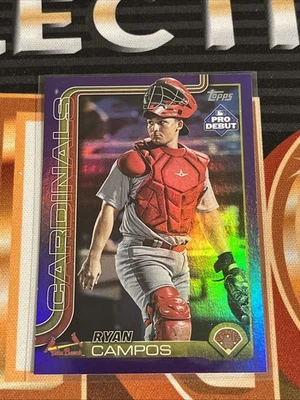 2025 Topps Pro Debut Purple Foil Ryan Campos /299 St. Louis - Image 1 of 2