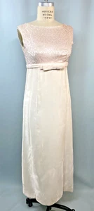 Vestido Vintage TALLA EXTRA PEQUEÑO Rosa Terciopelo Pastel Funda Largo Años 60 Baile de graduación Maxi - Imagen 1 de 15