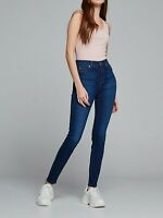 Ladies New Ex FBS Skinny Super Stretchy Stone Wash Blue Push Up Jeans