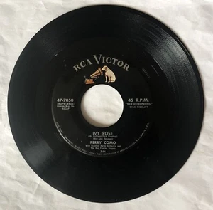 Perry Como Ivy Rose / Just Born (To Be Your Baby) 45 RPM Capitol Record Vinyl 7” - Picture 1 of 2