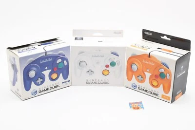 Lot 3 Nintendo GameCube Controller Orange White Violet Clear Set w/Box Japan JP - Image 1 of 4