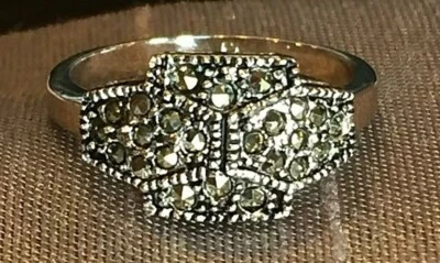 Anillo Jewels by Park Lane CABARET Genuino Marcasita Rodio Talla 7 Foto 1 de 4