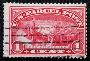 US Revenue Stamps #Q1 - 1912 1c Parcel Post Stamp - Post Office Clerk GR19 - Picture 1 of 1