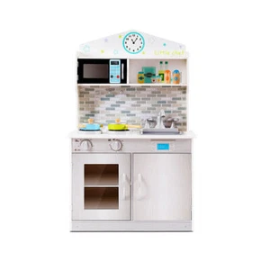Kids Wooden Pretend Cooking Playset Cookware Kitchen-Beige - Color: Beige - Picture 1 of 1
