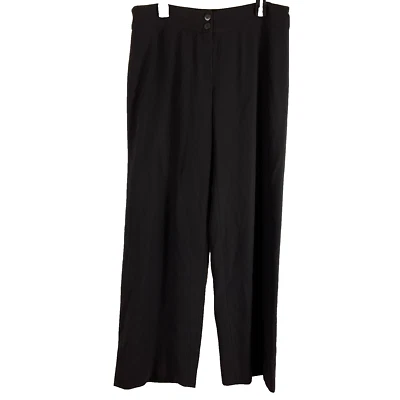 Armani Collezioni Pants 10 Dark Brown Flat Front Wide Leg - Image 1 of 4
