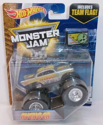 2017 HOT WHEELS 1:64 MONSTER JAM CHROME 4/7 AVENGER MONSTER TRUCK - Image 1 of 4