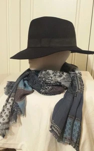 Stylish Navy Wool Fedora!Boho*Hippie* - Picture 1 of 2