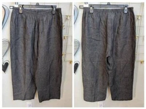 Blanque Black Linen Pant SZ 1 (MD) $250 Artsy Lagenlook - Picture 1 of 2