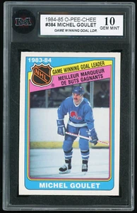 Michel Goulet LL 1984-85 O-Pee-Chee #384 HOF NHL Nordiques de Québec KSA 10 GEM - Picture 1 of 2