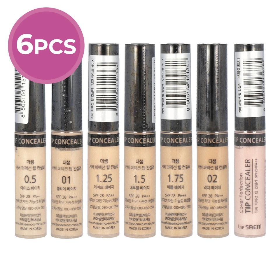 The SAEM Cover Perfection Tip 遮瑕膏 6.5 克 * 6 件 (跟踪) — 第 1/1 张图片