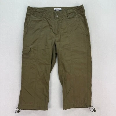 Pantalones capri Columbia Cargo exterior senderismo verde oliva para mujer 6 Foto 1 de 4
