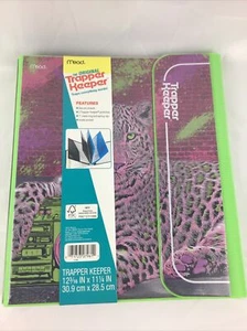 Trapper Keeper Binder Retro Style Leopard & Boom Box Portfolio Folder Mead NWT - Picture 1 of 12