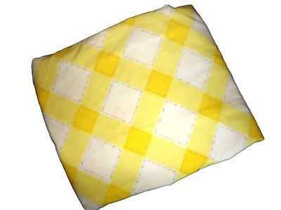 ВИНТАЖНЫЙ UTICA STEVENS ЖЕЛТЫЙ И БЕЛЫЙ PATCHWORD КВАДРАТЫ (1) КОРОЛЕВА РЕЗИНКЕ ЛИСТ 8» - Изображение 1 из 4